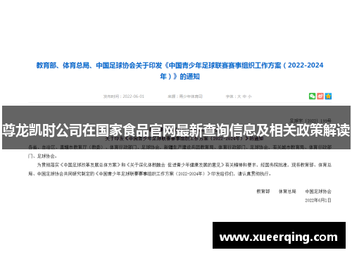 尊龙凯时公司在国家食品官网最新查询信息及相关政策解读